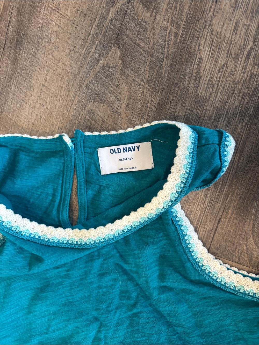 SO Kids Black Leggings with Teal old navy Tank - Picture 3 of 4